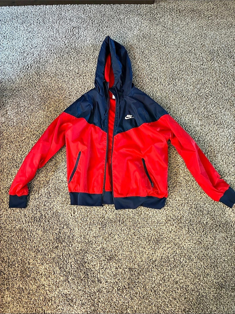 Nike Sportswear Windrunner Hooded Jacket Red & Blue